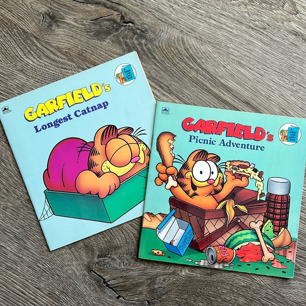 VINTAGE Garfield A Golden Look-Look Book 1980’s Lot of 2